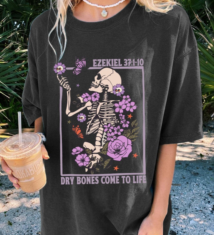 Dry Bones Come To Life Washed Christian T-shirt