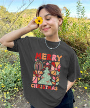 Frohe Weihnachten gewaschenes christliches T-Shirt