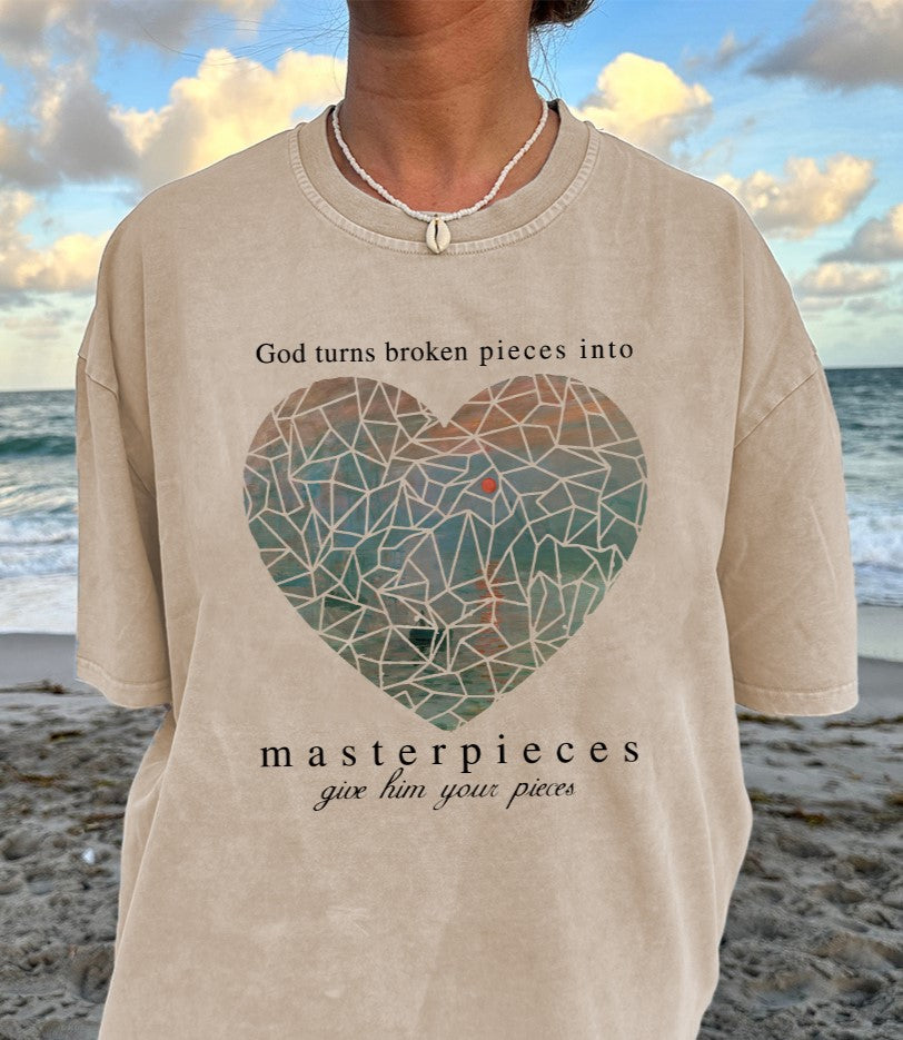 Sunrise God Turns Washed Christian T-shirt