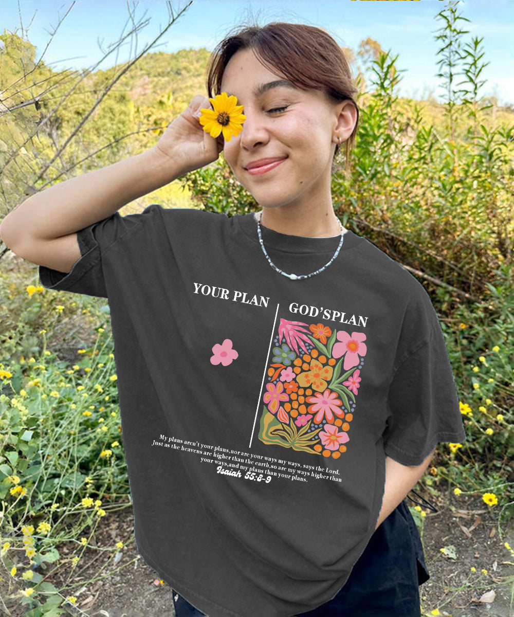 Your Plan God's Plan Washed Christian T-shirt