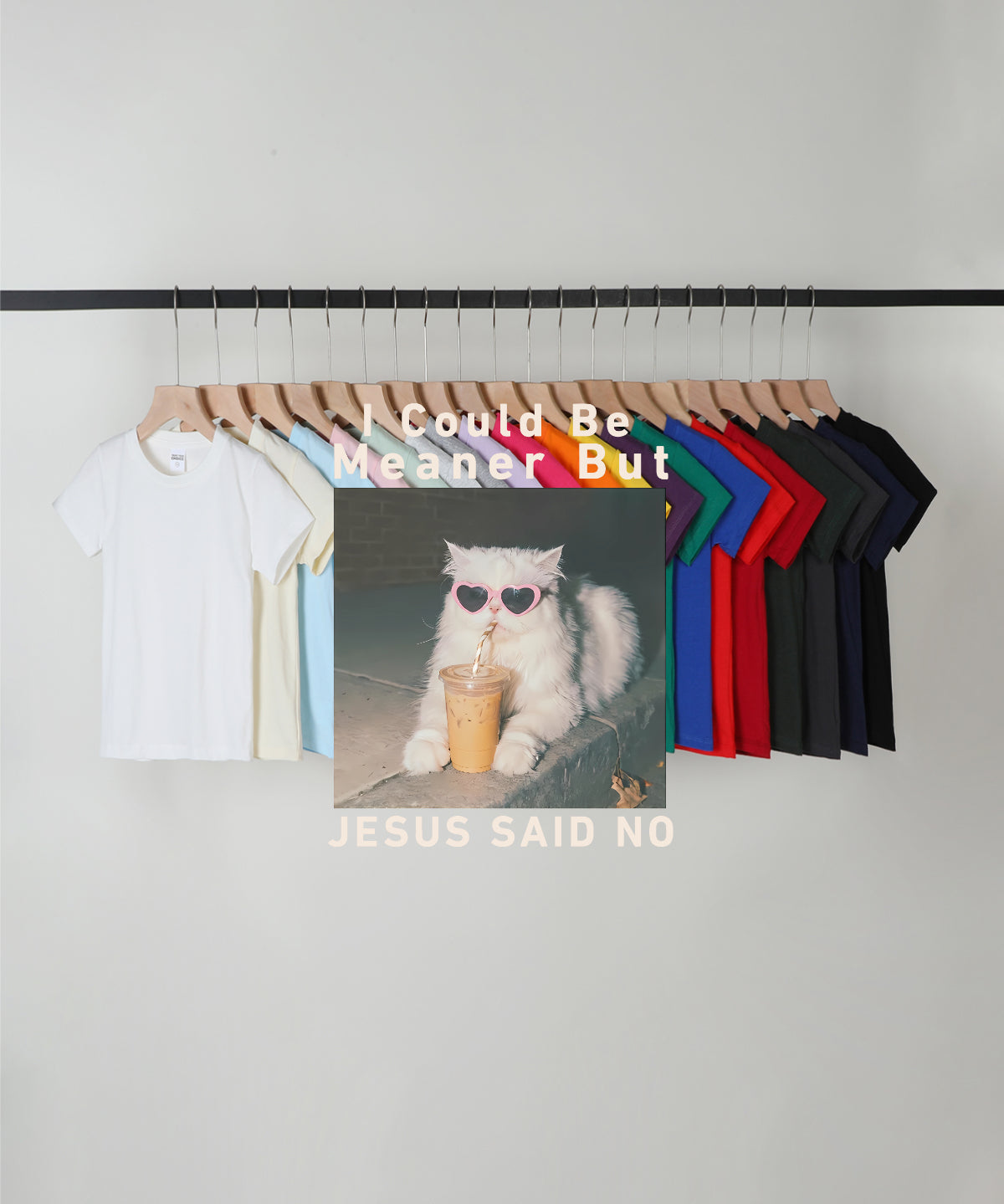 Kids I Could Be Meaner But Jesus Said No Double Sided Cotton Christian T-shirt