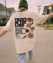 Trust In The Lord Double Sided Washed Christian T-shirt