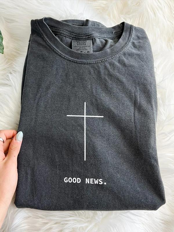 Good News Unisex Washed Christian T-shirt