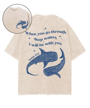 I Will Be With You Double Sided Unisex Washed Christian T-shirt