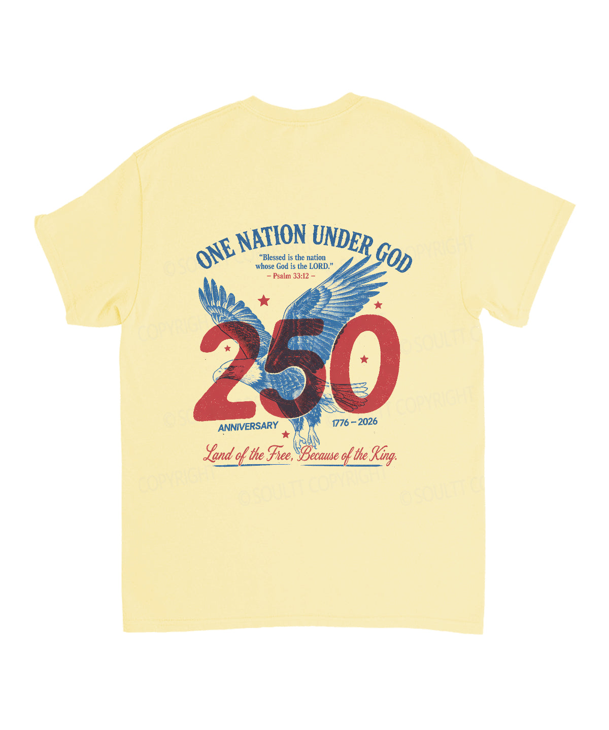 One Nation Under God Double Sided Unisex Cotton Christian T-Shirt
