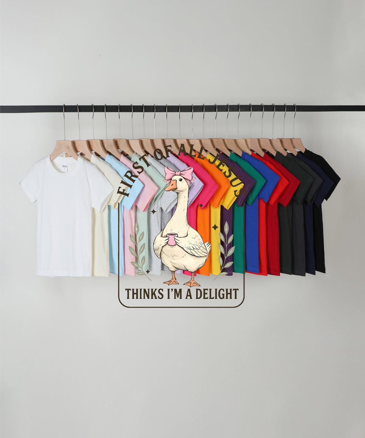 First Of All , Jesus Thinks I'm A Delight Double Sided Kids Cotton Christian T-shirt