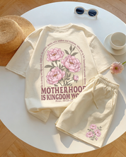 Motherhood Is Kingdom Work Double Sided Unisex Christian Washed T-Shirt & Shorts