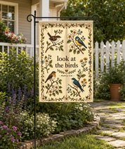 Look at the Birds Christian Garden Flag