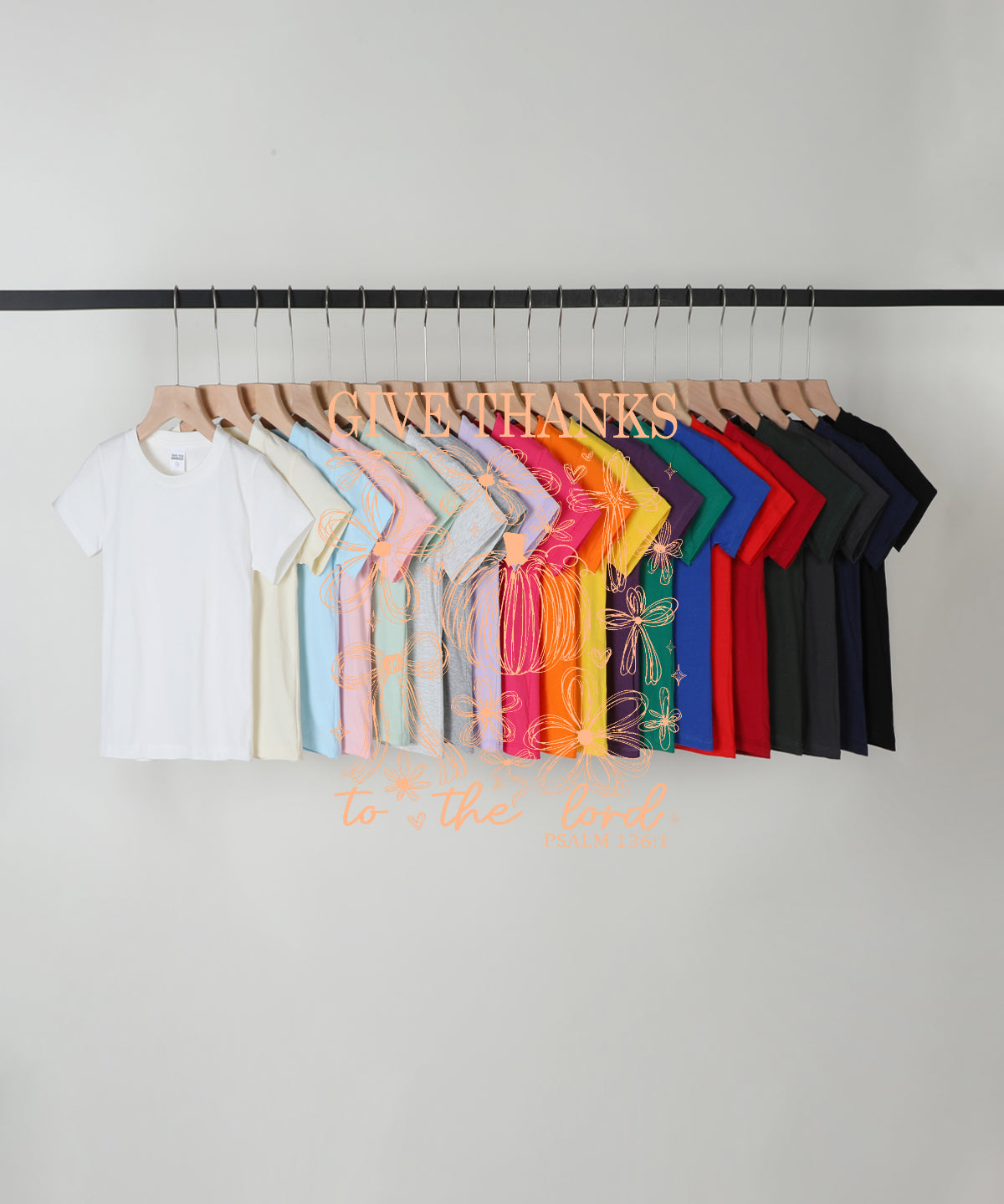 Give Thanks To The Lord Double Sided Kids Cotton Christian T-shirt