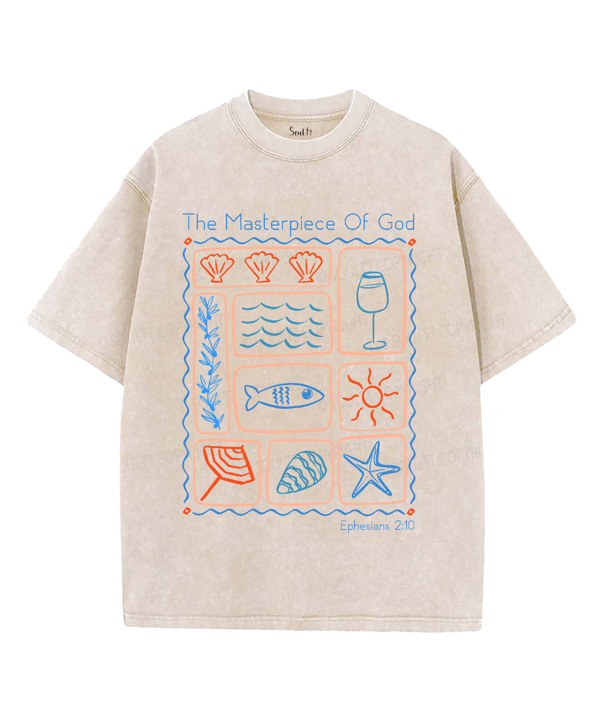 The Masterpiece Of God Unisex Washed Christian T-shirt – Soultt
