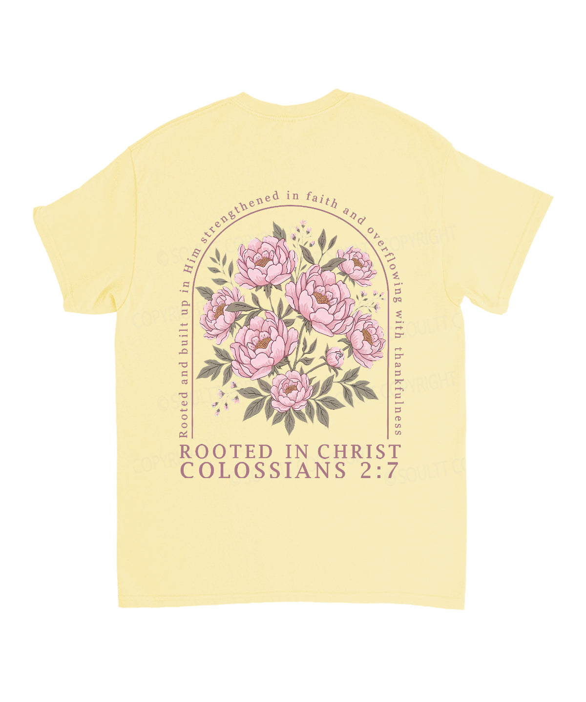 Rooted In Christ Double Sided Unisex Cotton Christian T-Shirt