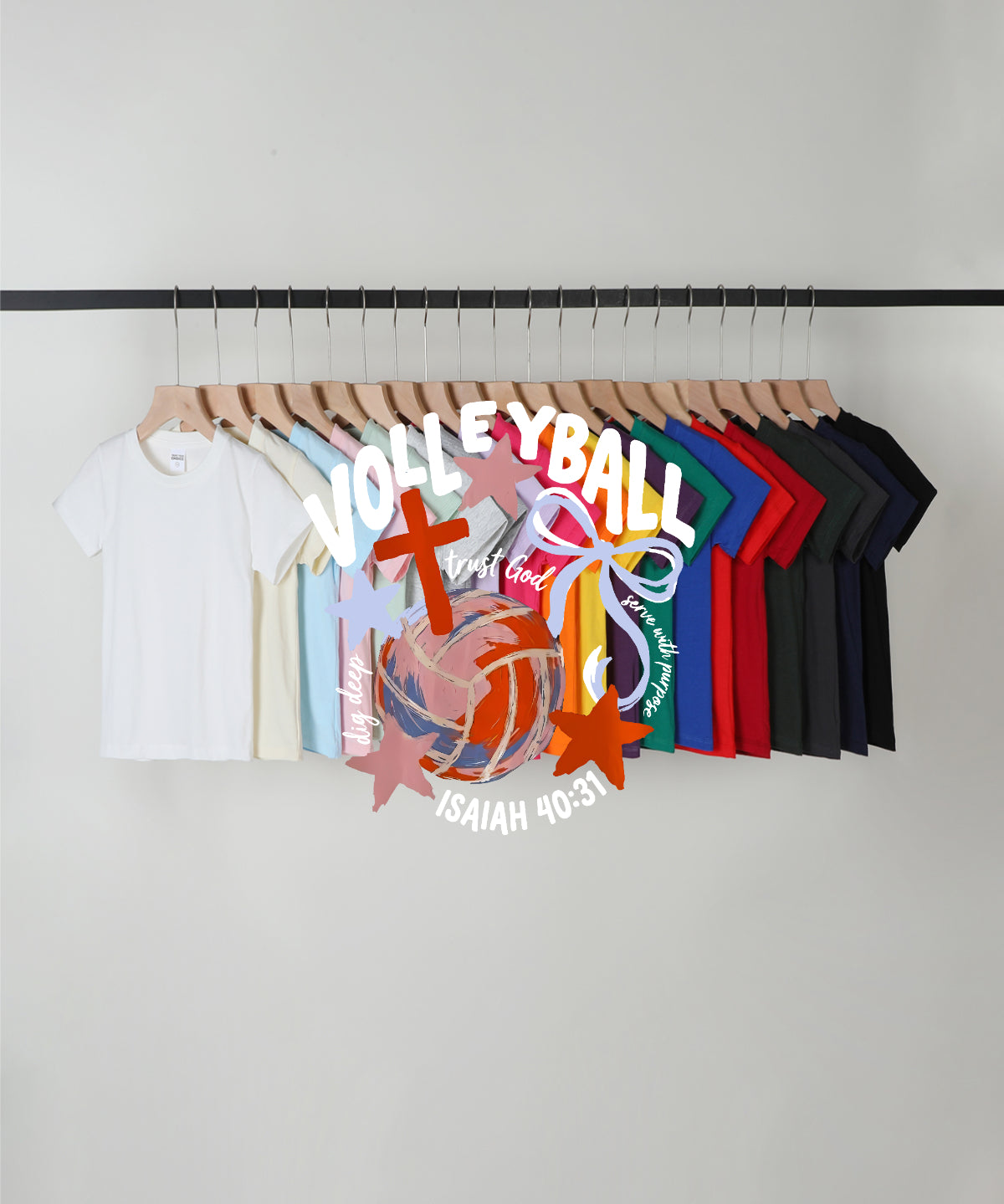 Kids Volleyball Double Sided Cotton Christian T-shirt