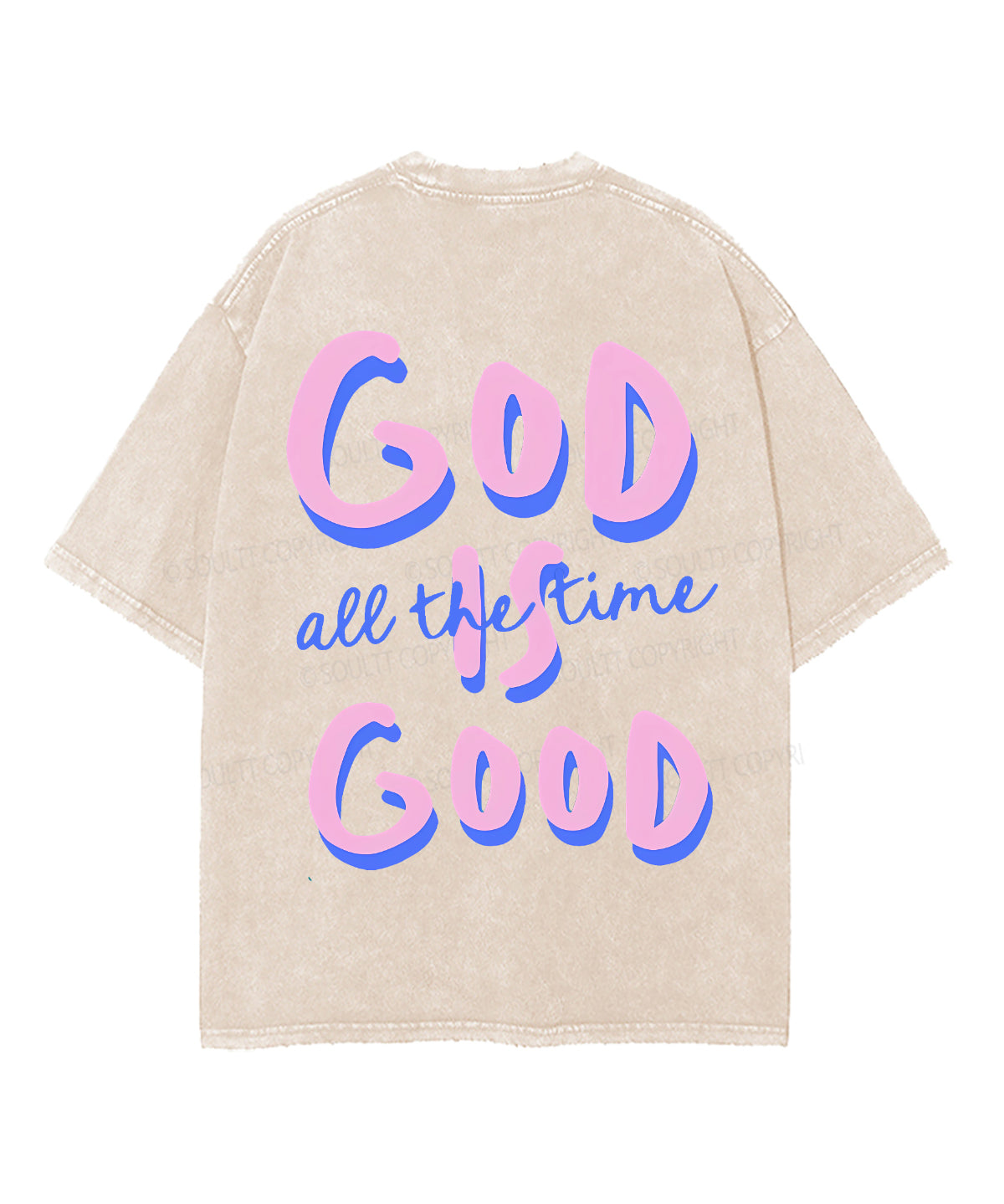 God Is Good Double Sided Unisex Washed Christian T-shirt – Soultt