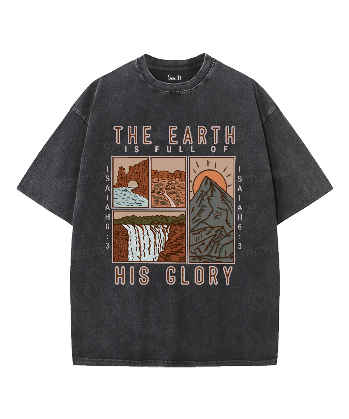 The Earth Is Full Of His Glory Washed Christian T-shirt