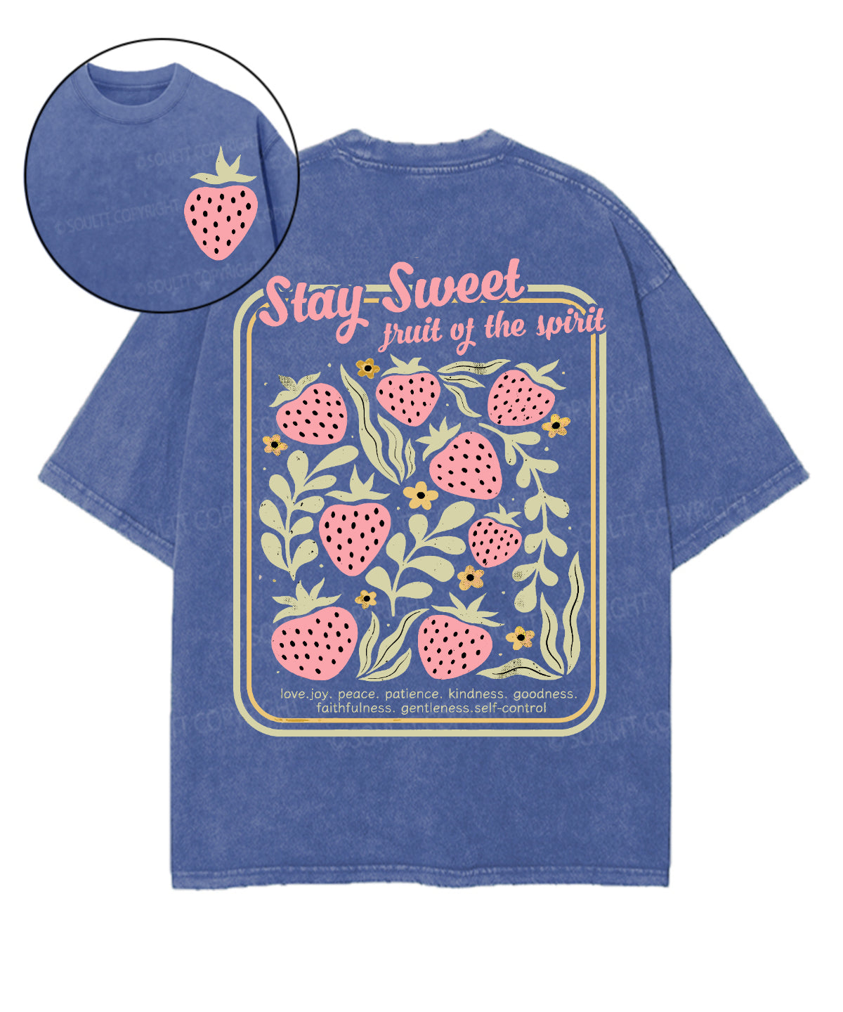 Fruit Of The Spirit Double Sided Unisex Washed Christian T-shirt – Soultt