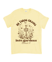 He Turns Graves Unisex Cotton Christian T-Shirt
