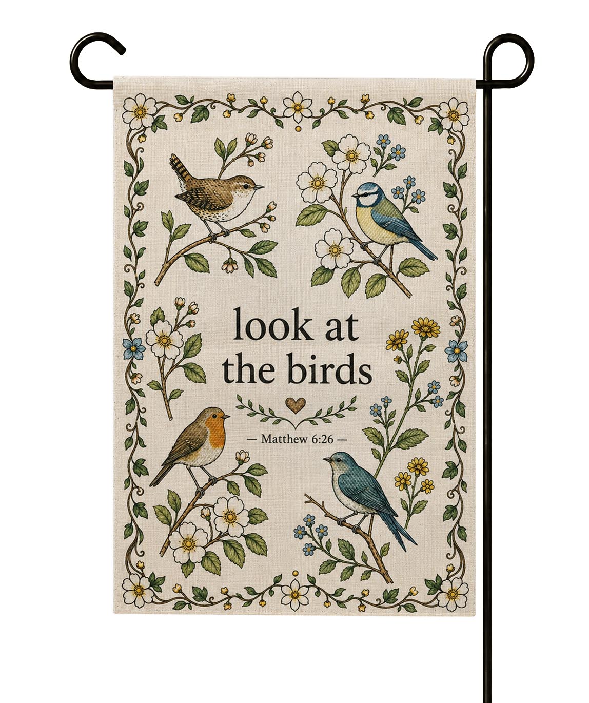 Look at the Birds Christian Garden Flag