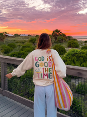 God Is Good All The Time Double Sided Christian Sweatshirt