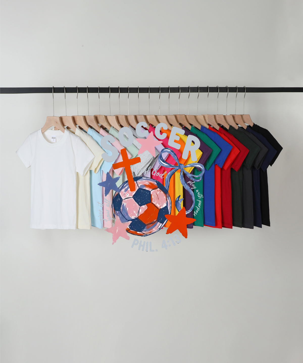 Soccer Double Sided Kids Cotton Christian T-shirt