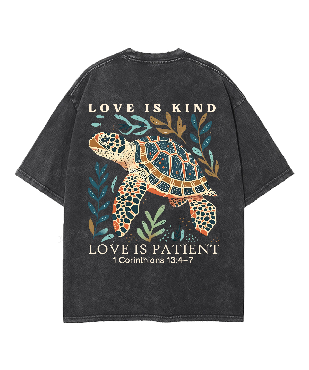 Love Is Kind Double Sided Unisex Washed Christian T-shirt – Soultt Love Is Kind Double Sided Unisex Washed Christian T-shirt – Soultt