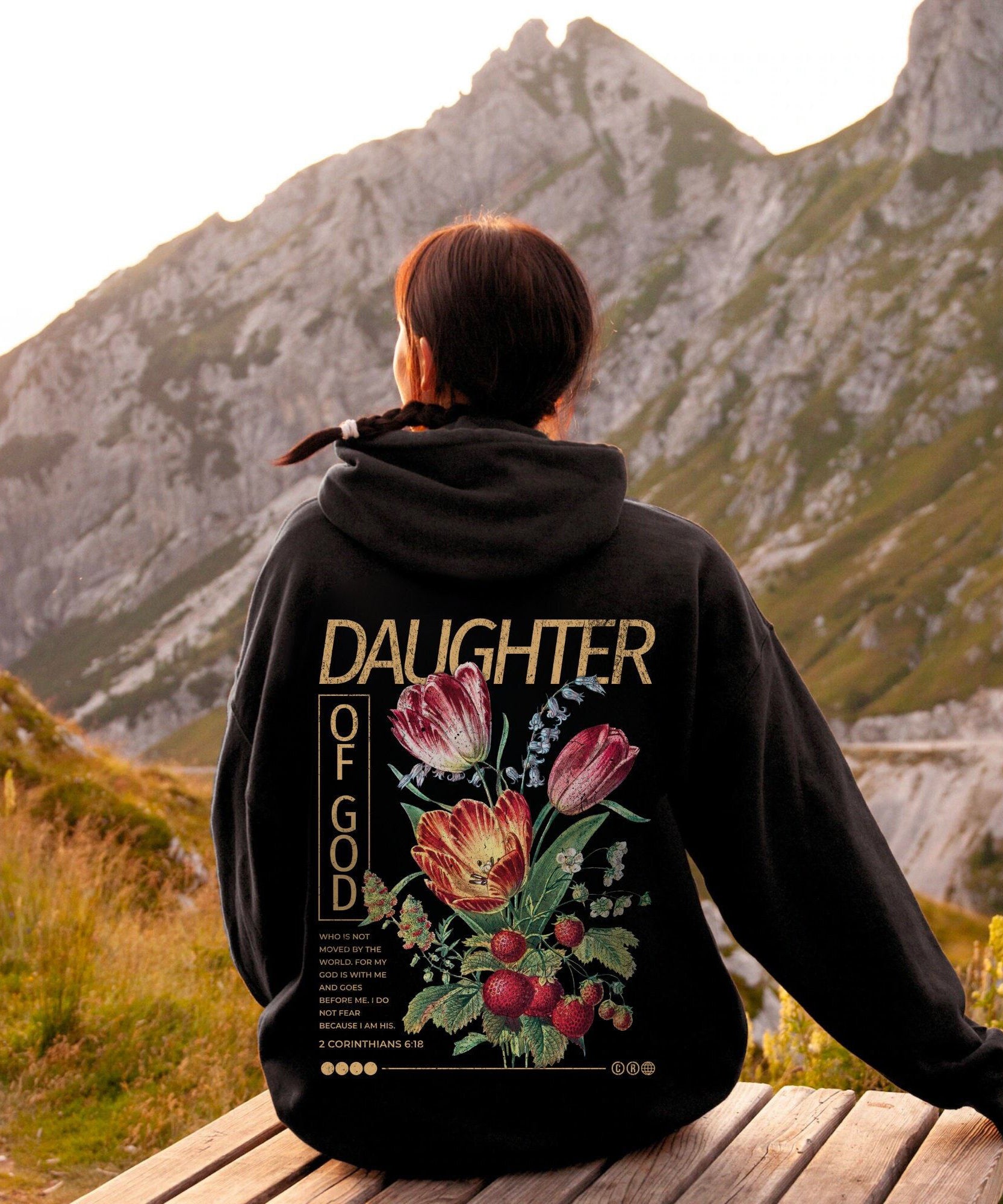 Daughter Of God Double Sided Christian Hoodie