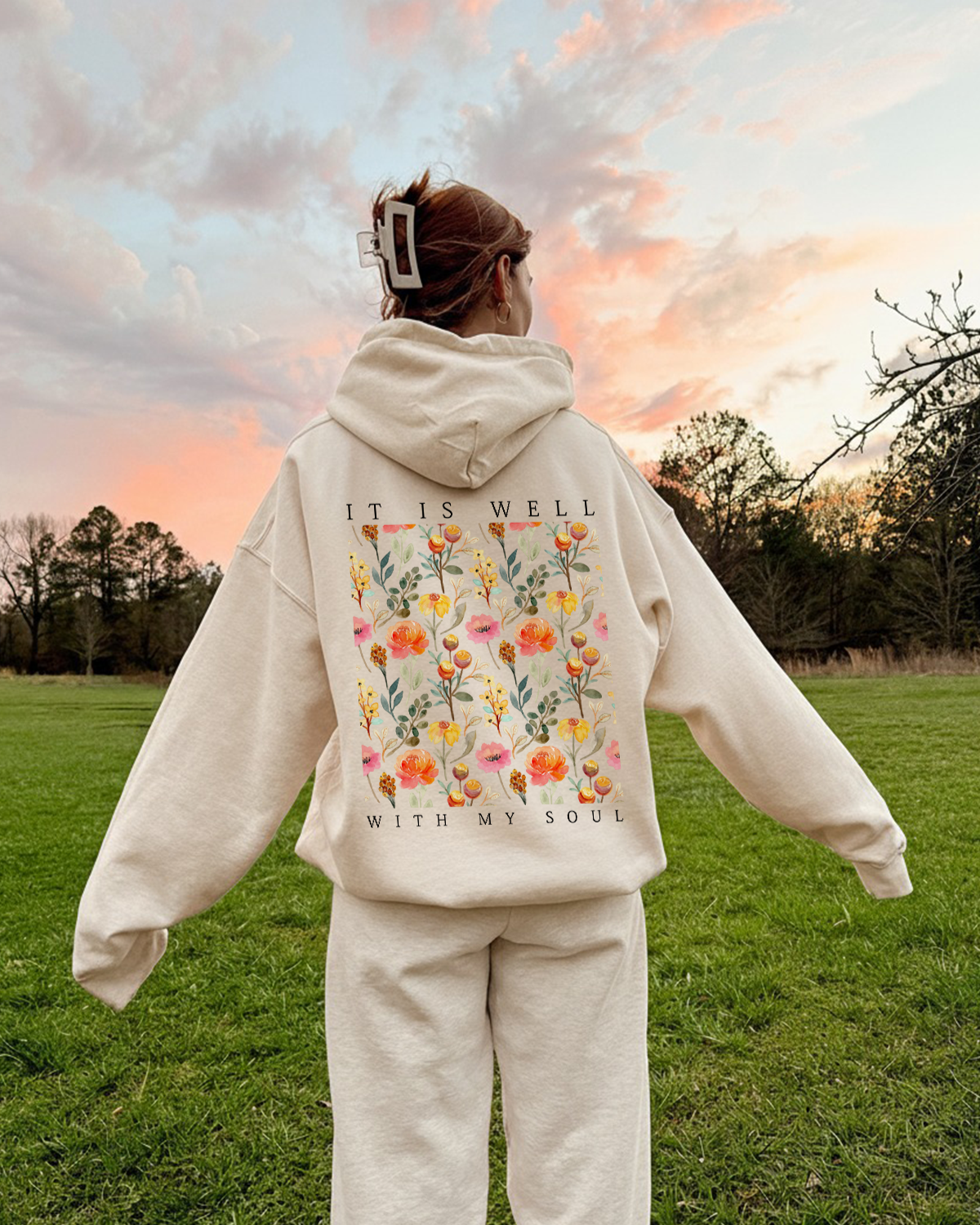 It Is Well With My Soul Double Sided Christian Hoodie