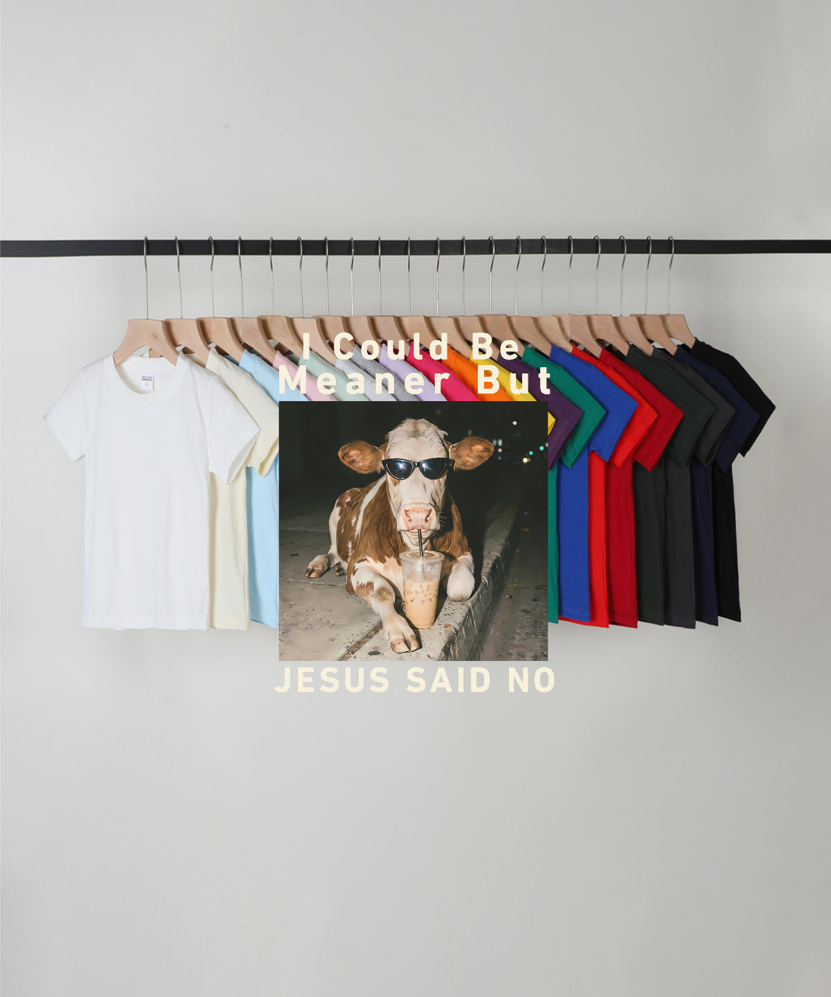 I Could Be Meaner But Jesus Said No Double Sided Kids Cotton Christian T-shirt
