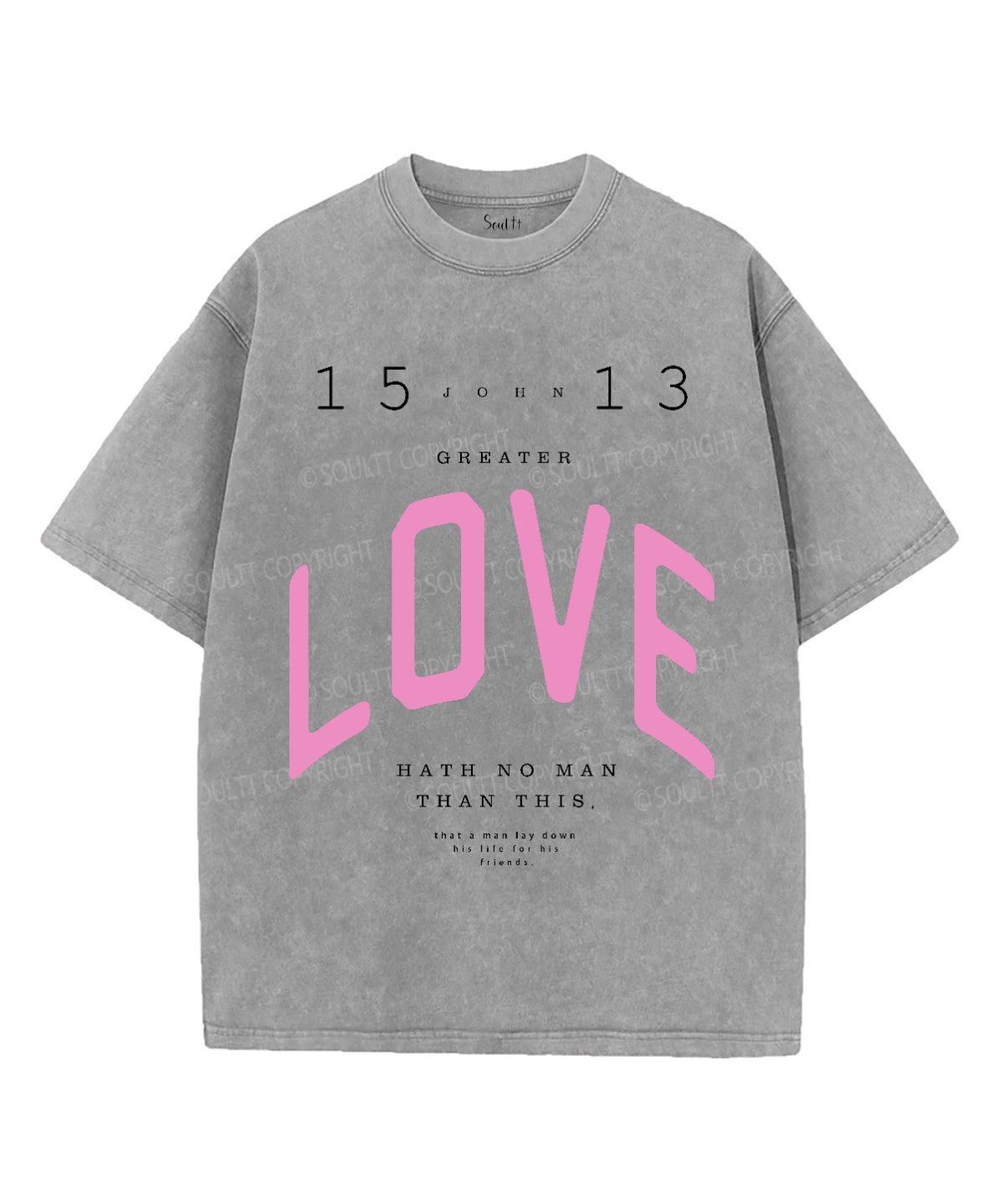 Greater Love Washed Christian T-shirt