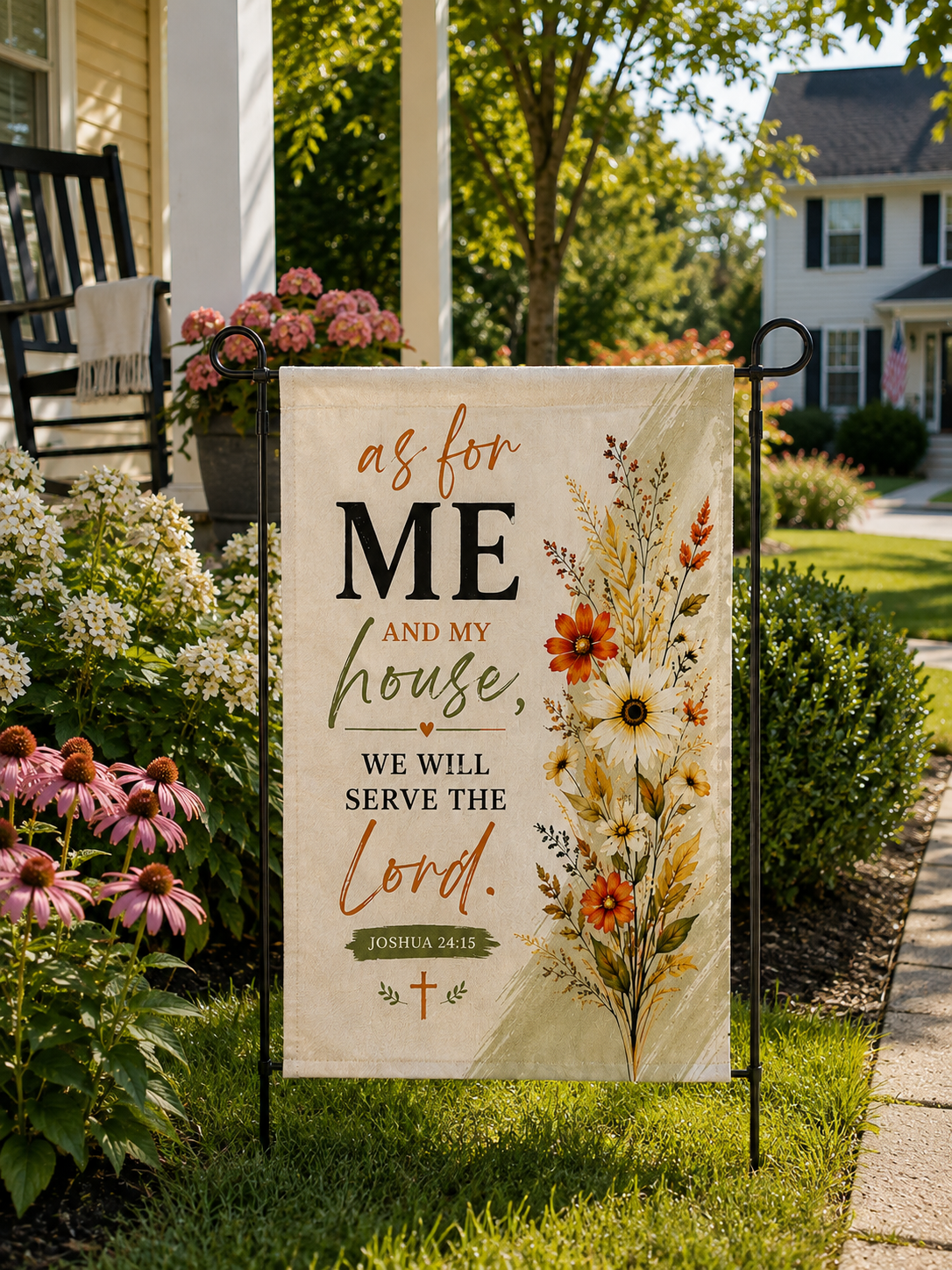 AS For Me And My House Garden Flag