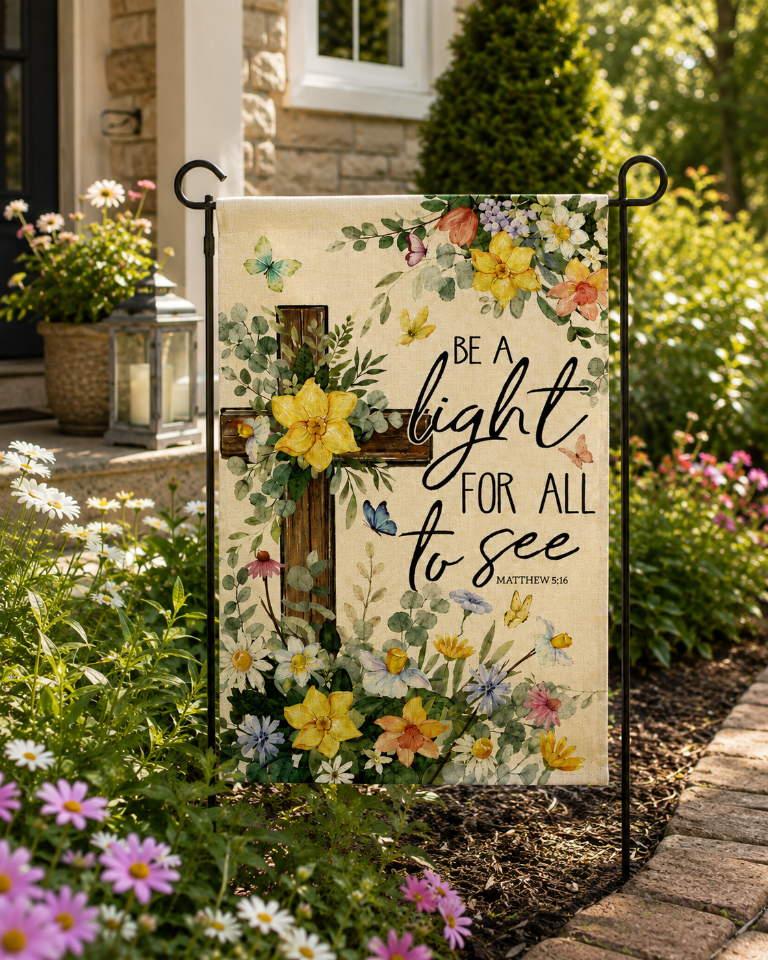 Light of the World Christian Garden Flag