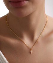 Simple Collar Chain Cross-Shaped Necklace