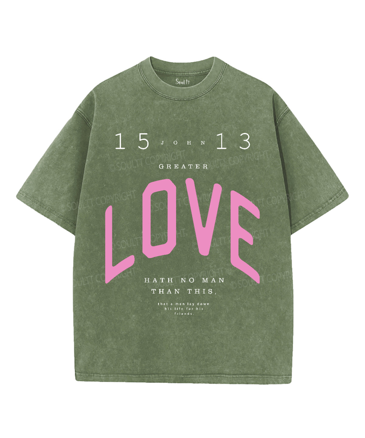 Greater Love Washed Christian T-shirt