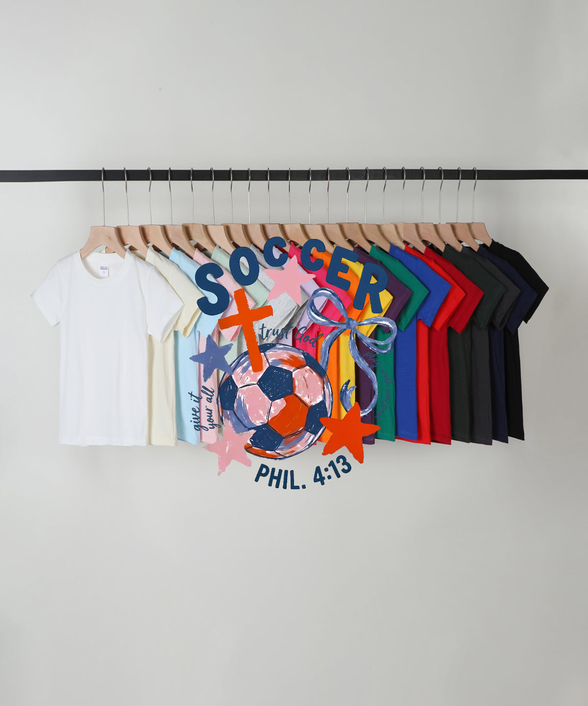 Soccer Double Sided Kids Cotton Christian T-shirt