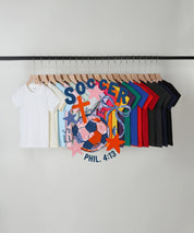 Soccer Double Sided Kids Cotton Christian T-shirt