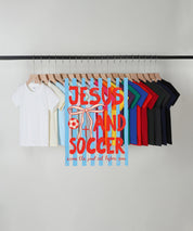 Jesus And Soccer Double Sided Kids Cotton Christian T-shirt