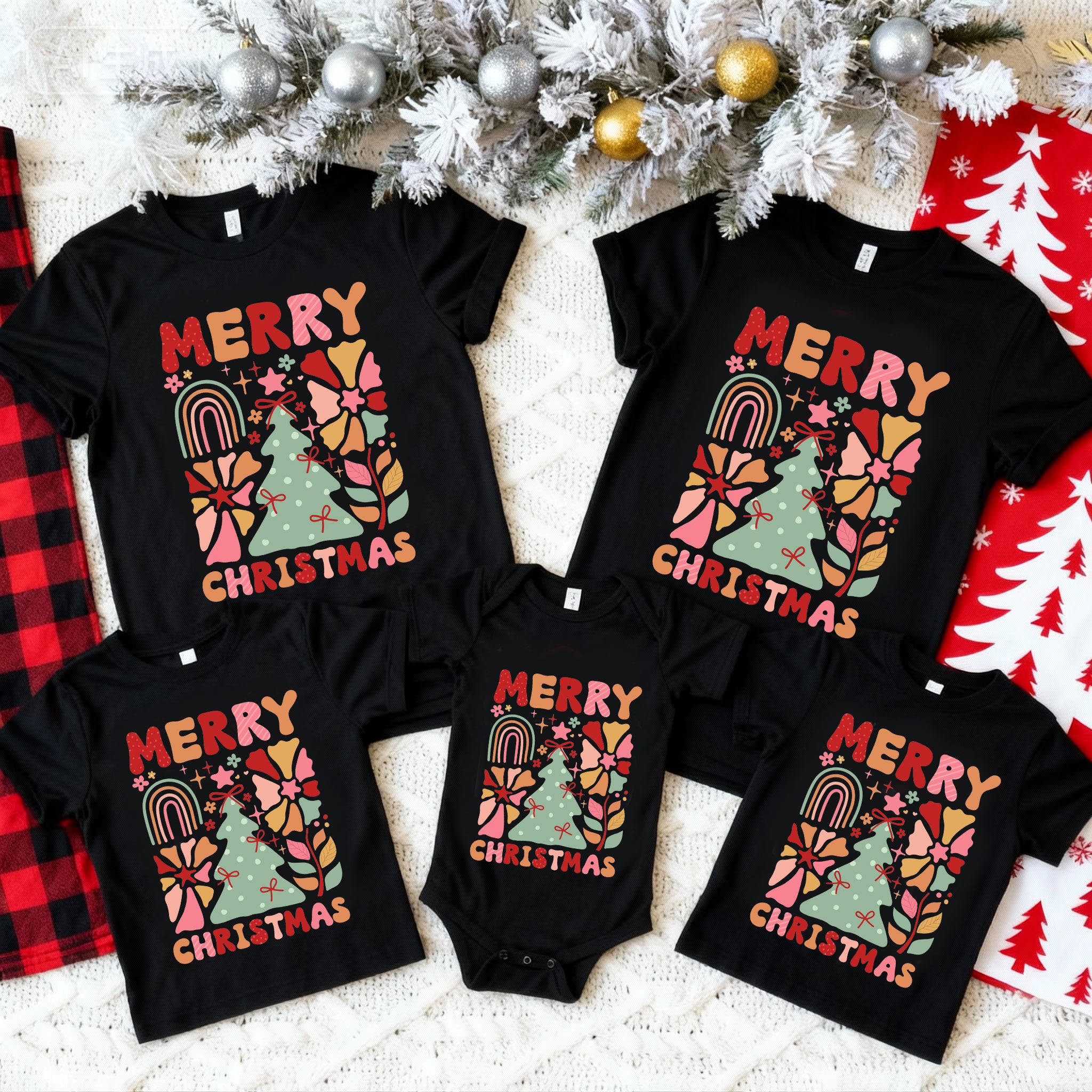 Merry Christmas Family Matching T-Shirts