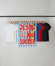 Jesus And Soccer Double Sided Kids Cotton Christian T-shirt
