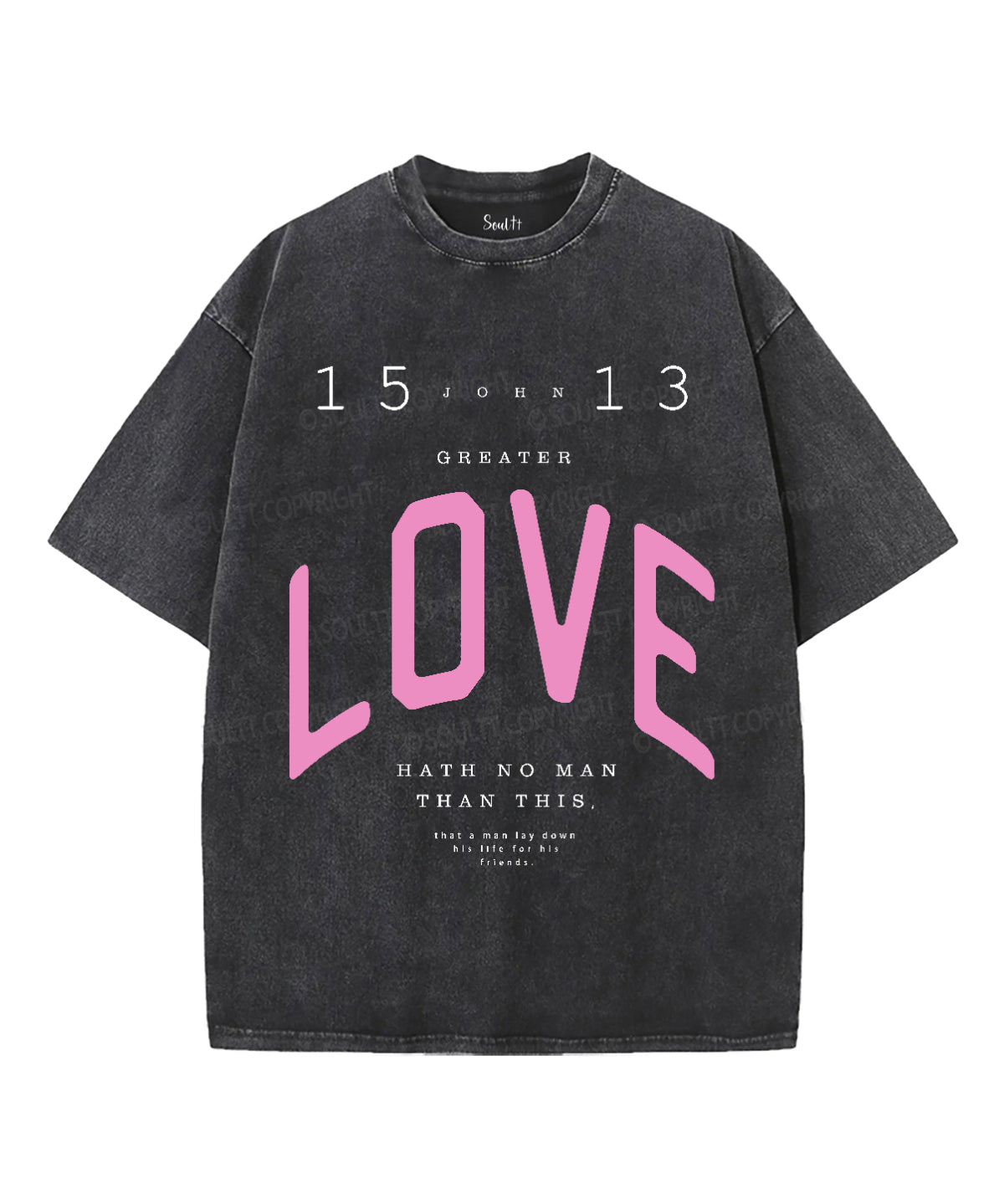 Greater Love Washed Christian T-shirt