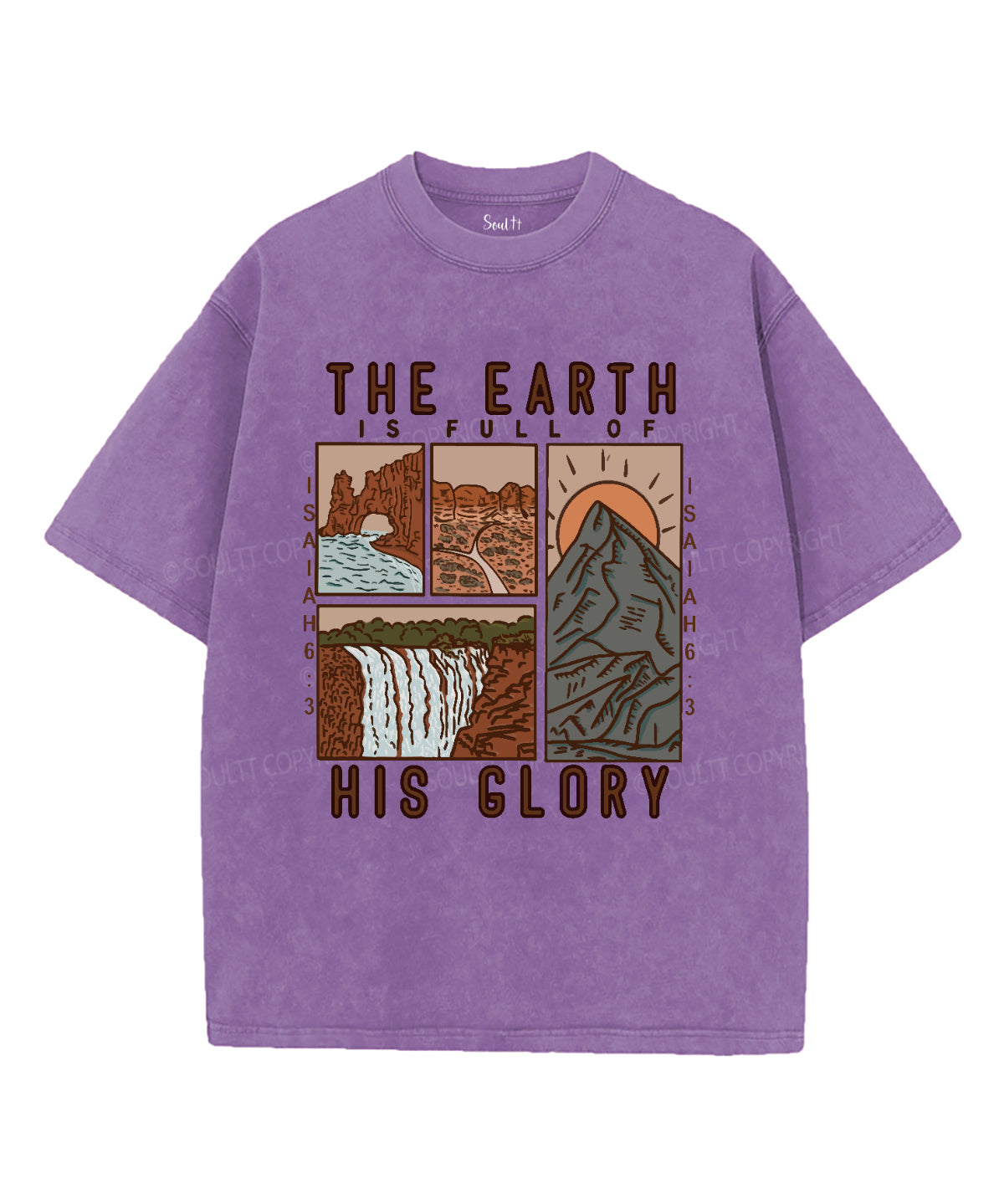 The Earth Is Full Of His Glory Washed Christian T-shirt