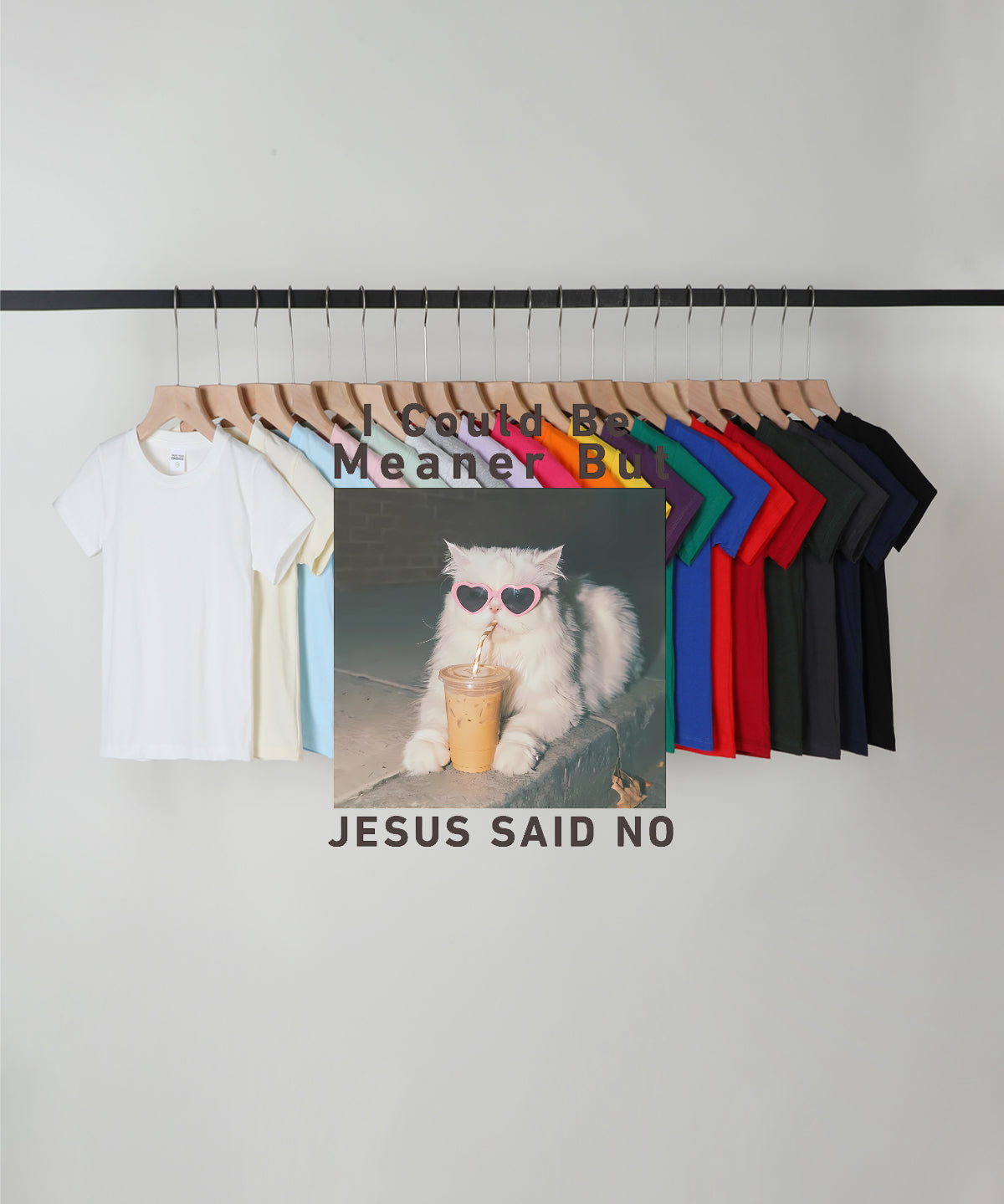 Kids I Could Be Meaner But Jesus Said No Double Sided Cotton Christian T-shirt