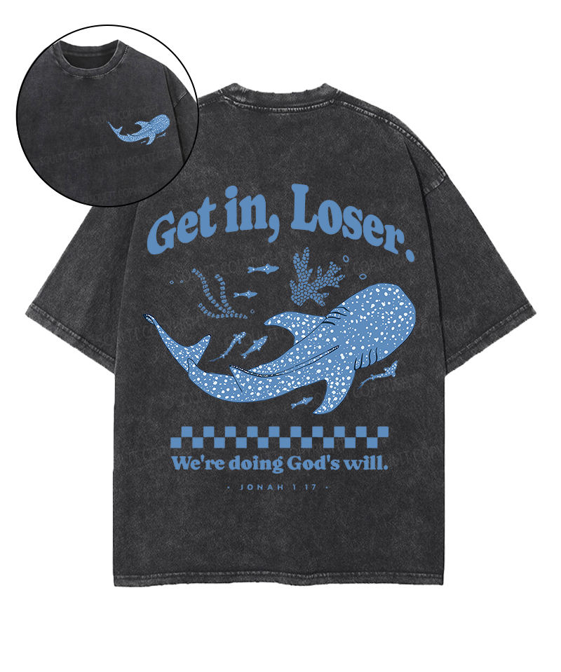 We're Doing God's Will Double Sided Unisex Washed Christian T-shirt