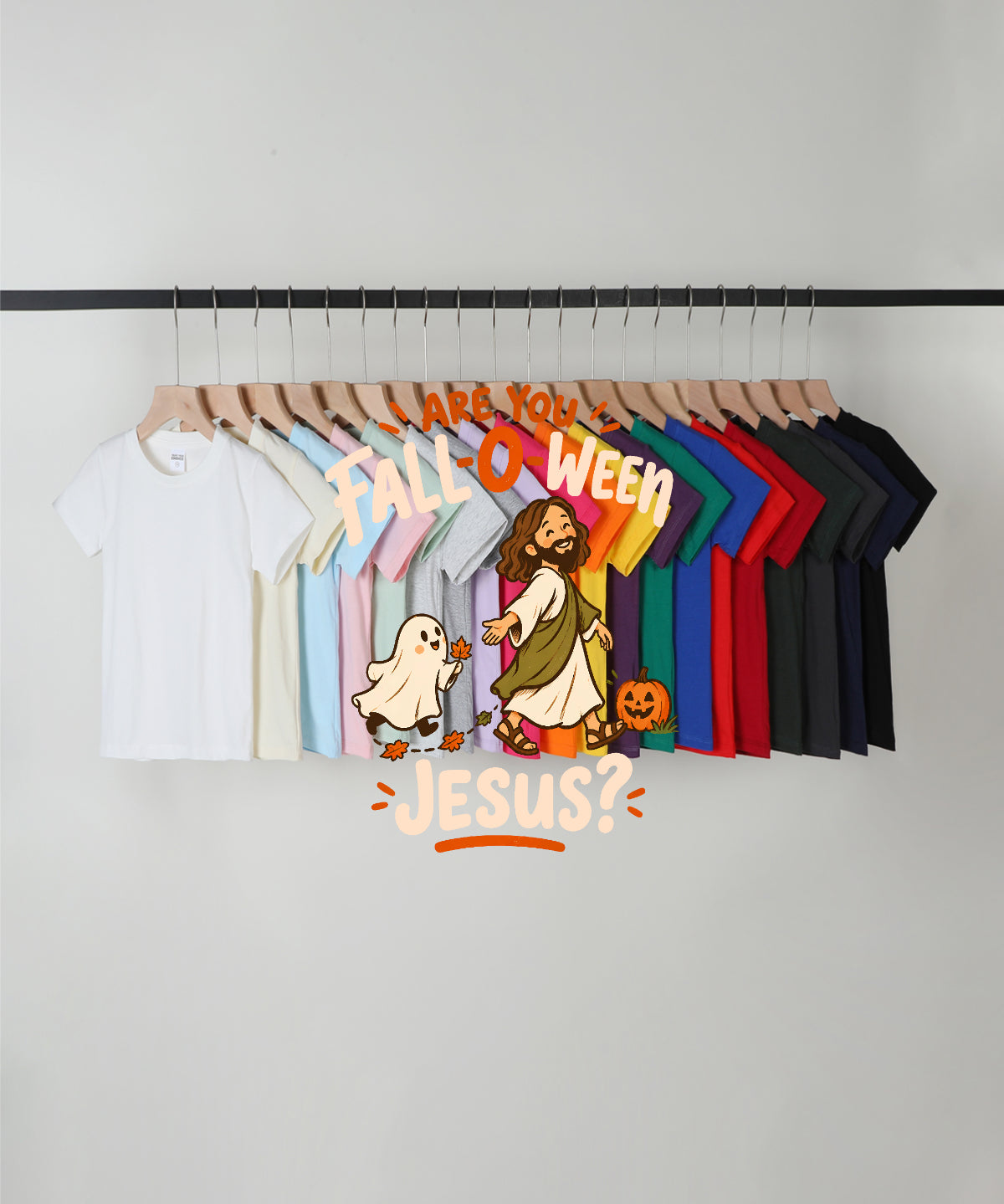 Are You Fall-o-ween Jesus ? Double Sided Kids Cotton Christian T-shirt