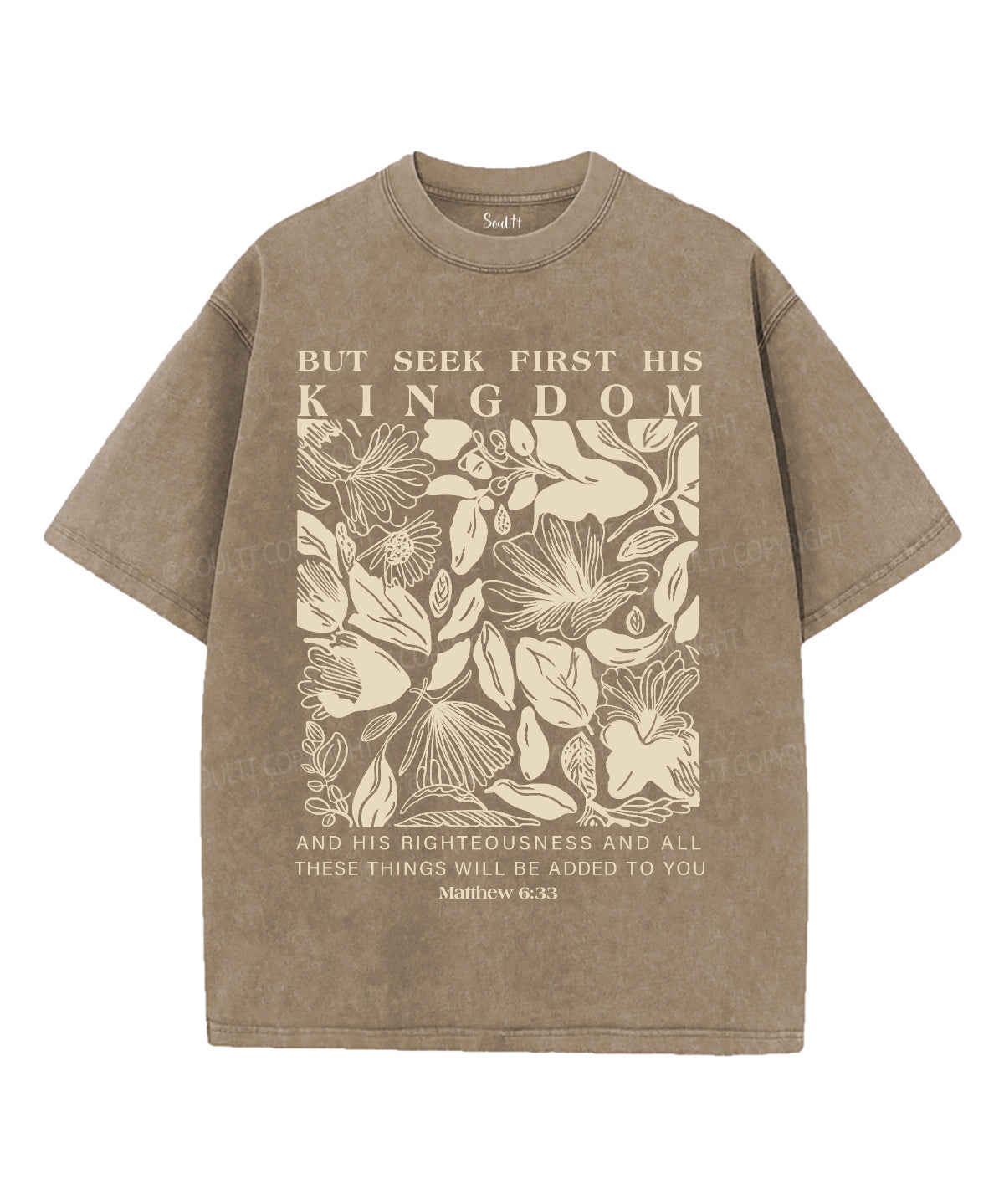 But Seek First His Kingdom Washed Christian T-shirt