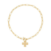 Hammered Cross Necklace