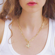 Hammered Cross Necklace