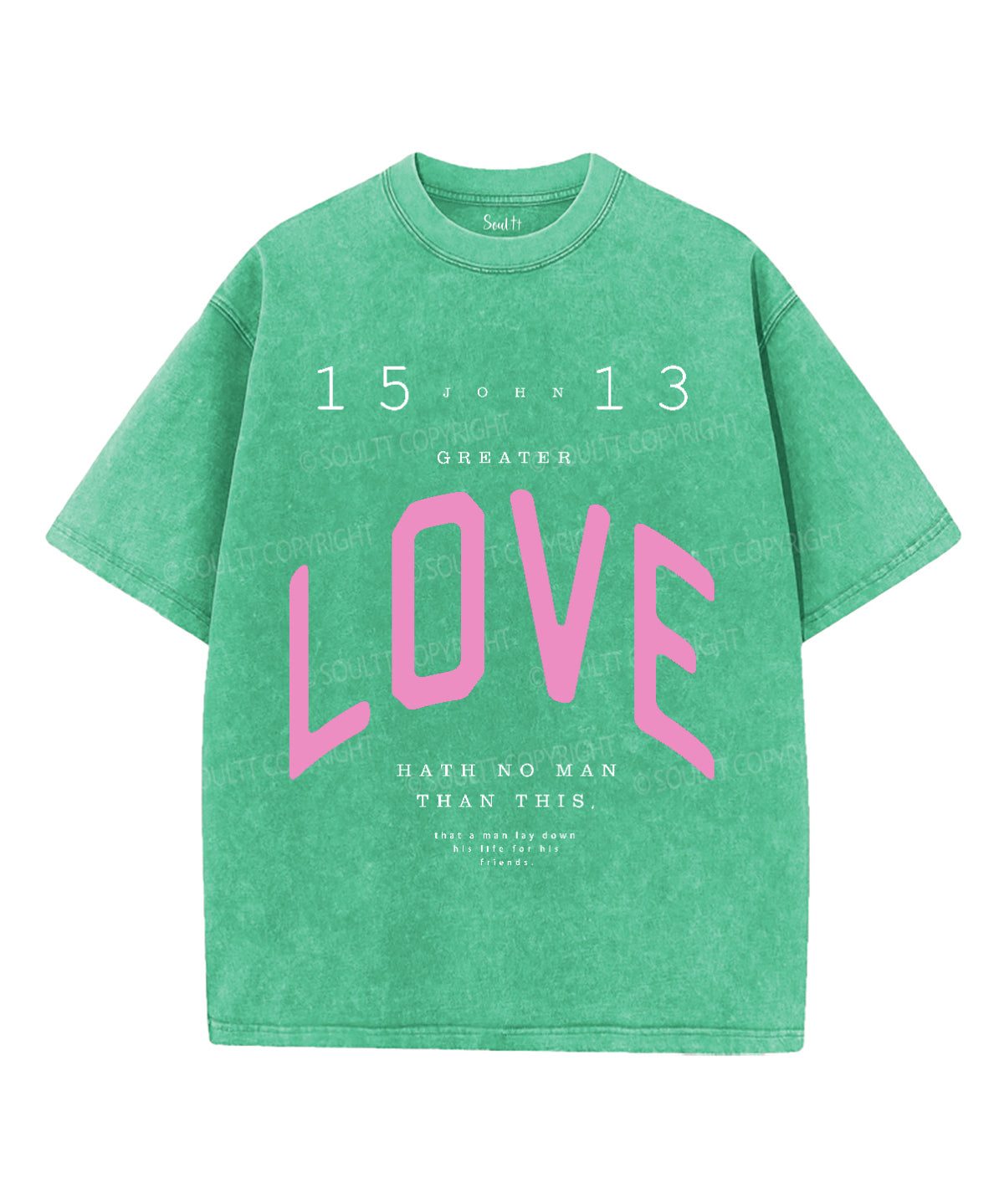 Greater Love Washed Christian T-shirt